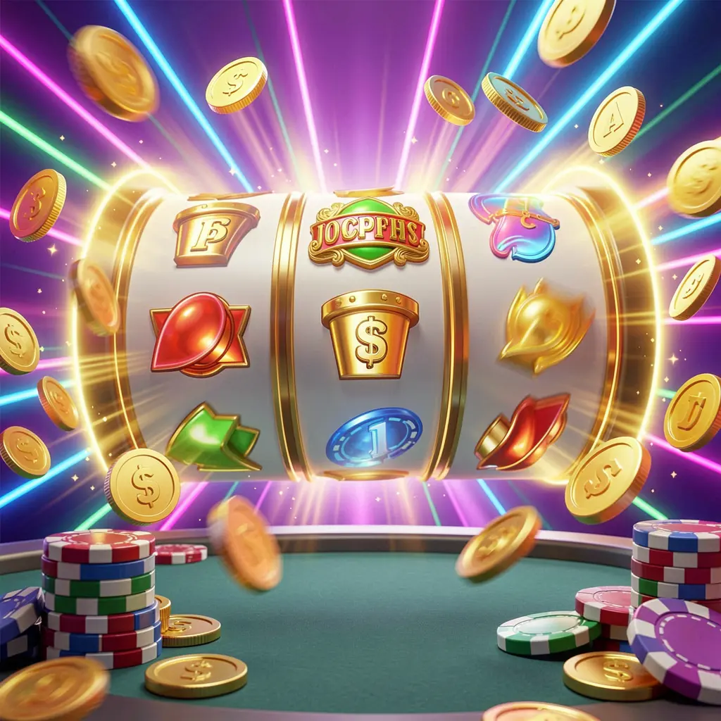 A880c online casino free spins bonus concept featuring colorful slot machine reels spinning with golden light effects, coins flying around, jackpot symbols, and casino chips on a vibrant neon background in a dynamic motion 3D render A880c online casino free spins bonus concept featuring colorful slot machine reels spinning with golden light effects, coins flying around, jackpot symbols, and casino chips on a vibrant neon background in a dynamic motion 3D render